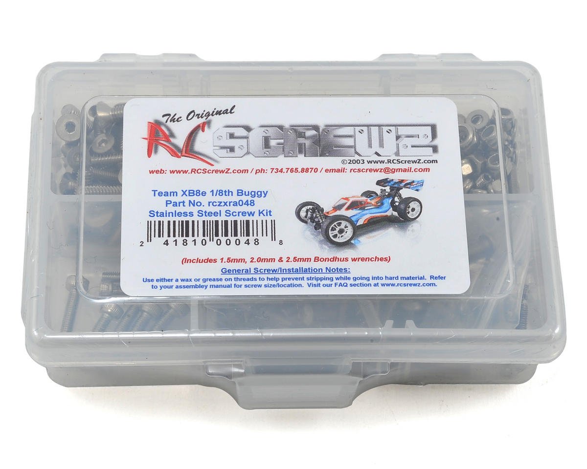 RC Screwz XRAY XB8e 1/8th Buggy Kit di viti in acciaio inox