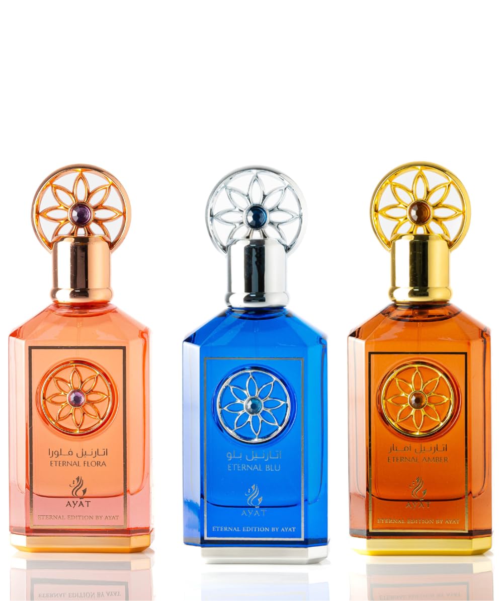 Ayat Perfumes - Eternal Edition - Mieszana woda perfumowana - perfumy dla kobiet i mężczyzn 100 ml - Dubaj | Nuty Bergamotki, bursztyn, białe piżmo, wanilia, długotrwały zapach (zestaw Eternal Edition