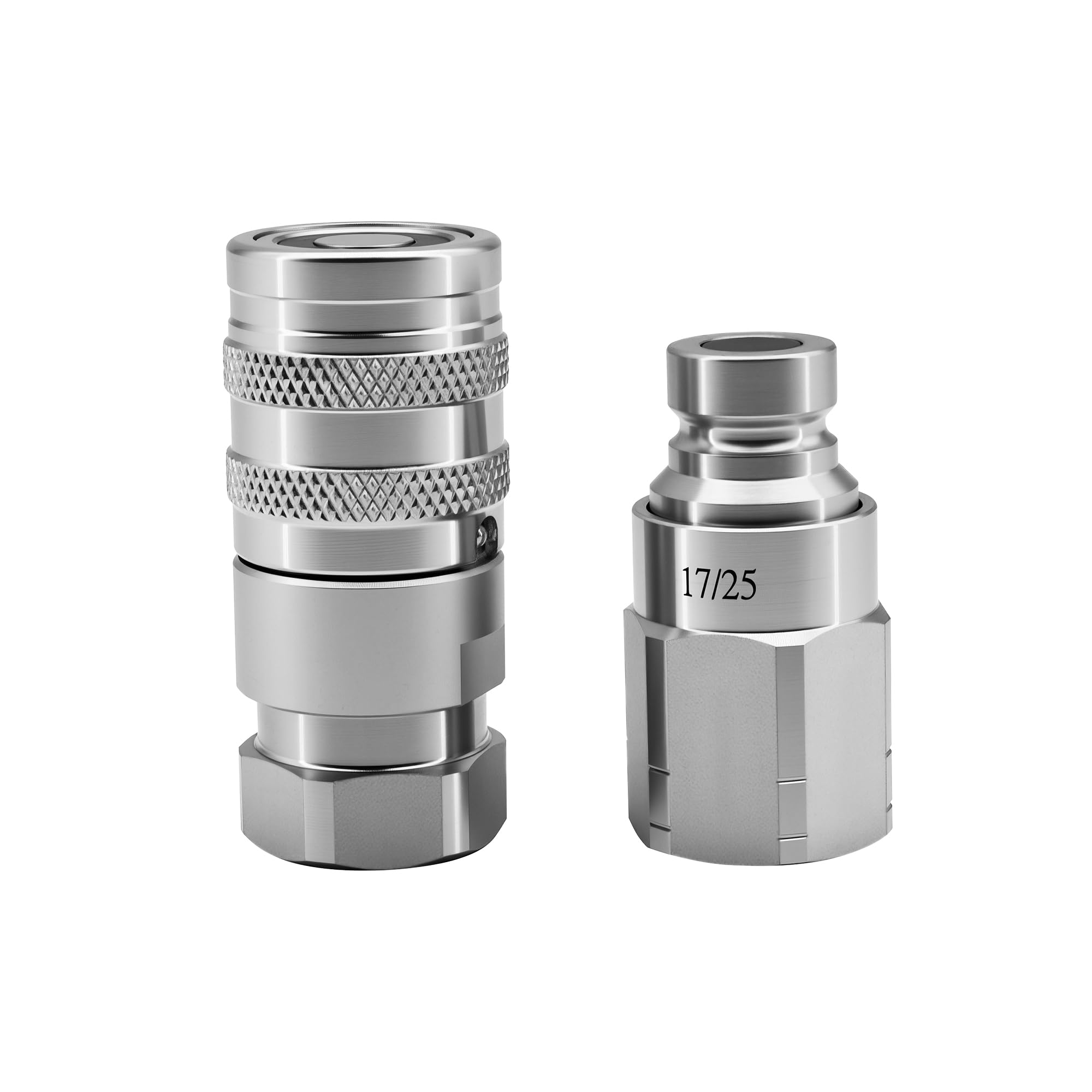Coupleur hydraulique à face plate 1/4 NPT ISO 16028 pour mini-pelle Bobcat et Kubota