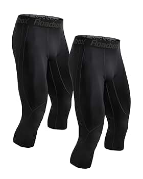 Amazon.com: Roadbox Men's Compression Pants 3/4 Baselayer