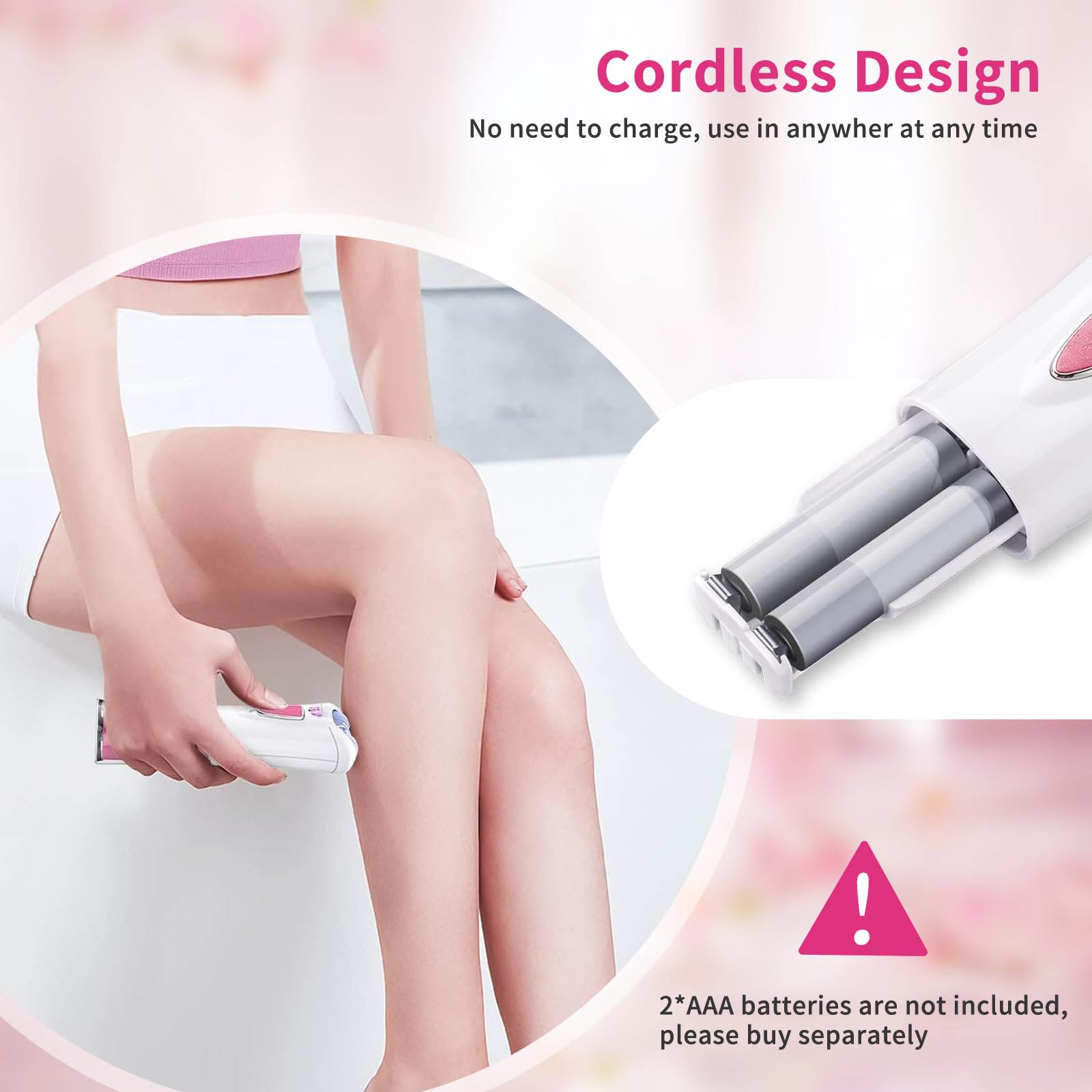 Depiladora facial para mujer, depiladora facial con luz LED, pinzas eléctricas de deslizamiento suave para cara, brazo, piernas, línea de bikini, barbilla, labios, púbico, depiladora inalámbrica