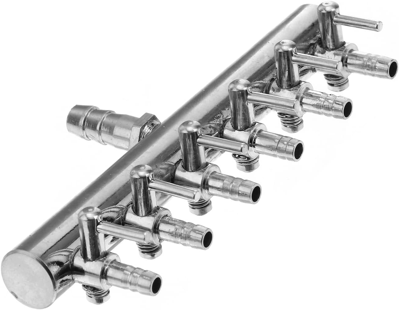 6 Ways 4MM Air Pump Valve Control Copper Brass Aquarium Outlet Inline