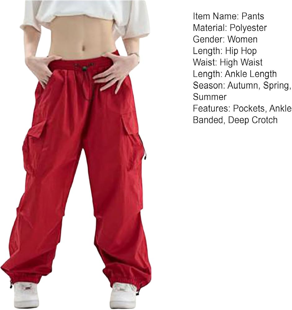 Amazon | Generic レディ カーゴパンツ ハイウエスト ストリート