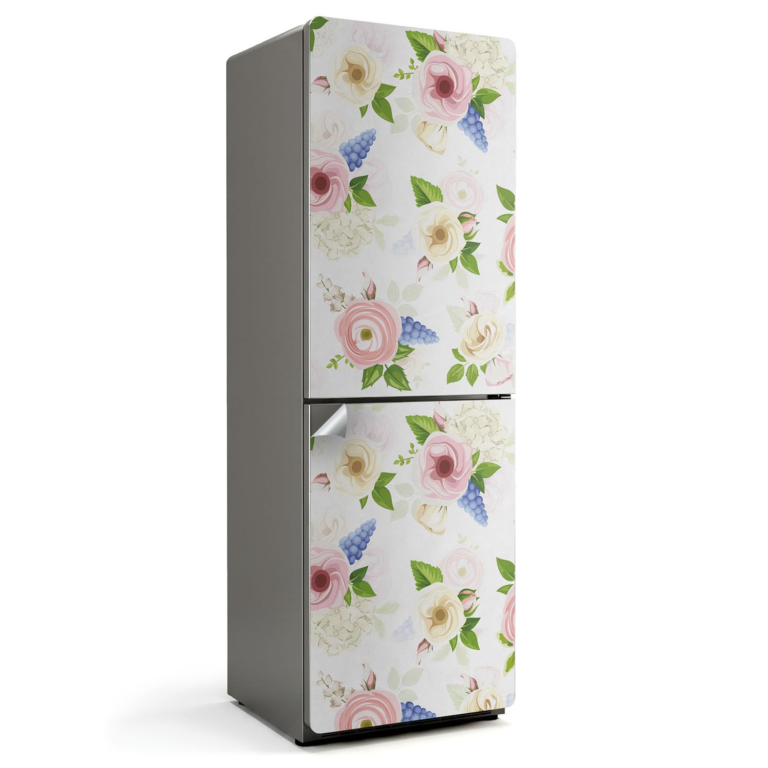 Décoration Réfrigérateur Vinyle Floral Haut de Gamme 60x180 cm