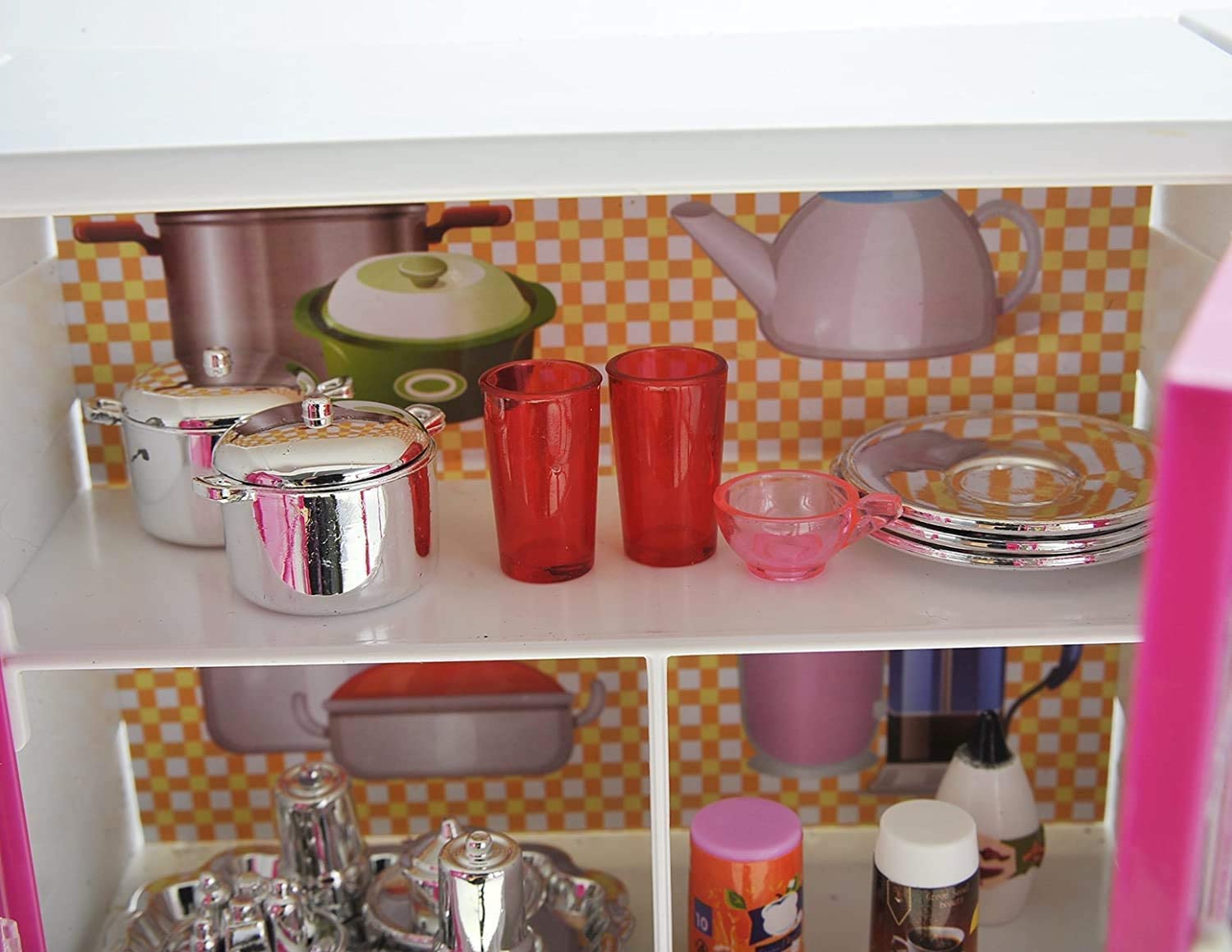 KING FORU Dream House Kitchen Set 4 Door Light & Sound for Kids - Kitchen Playing Set - Multicolor 3