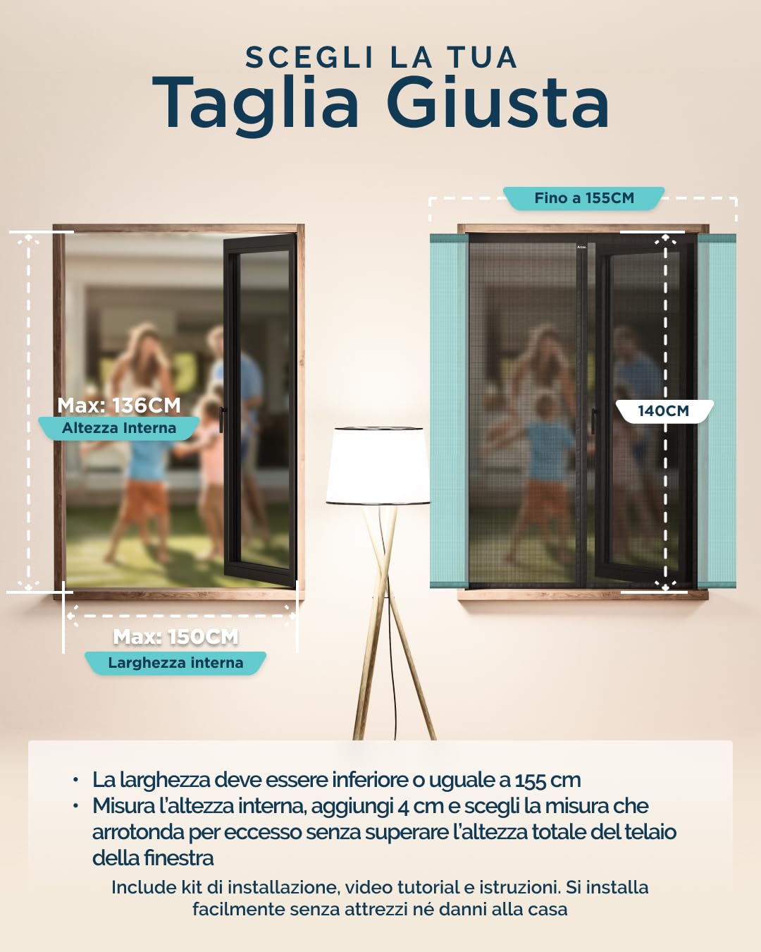 Zanzariera Magnetica Regolabile ARCOL Per Porte - 200x240 Cm Nero - Foto 6