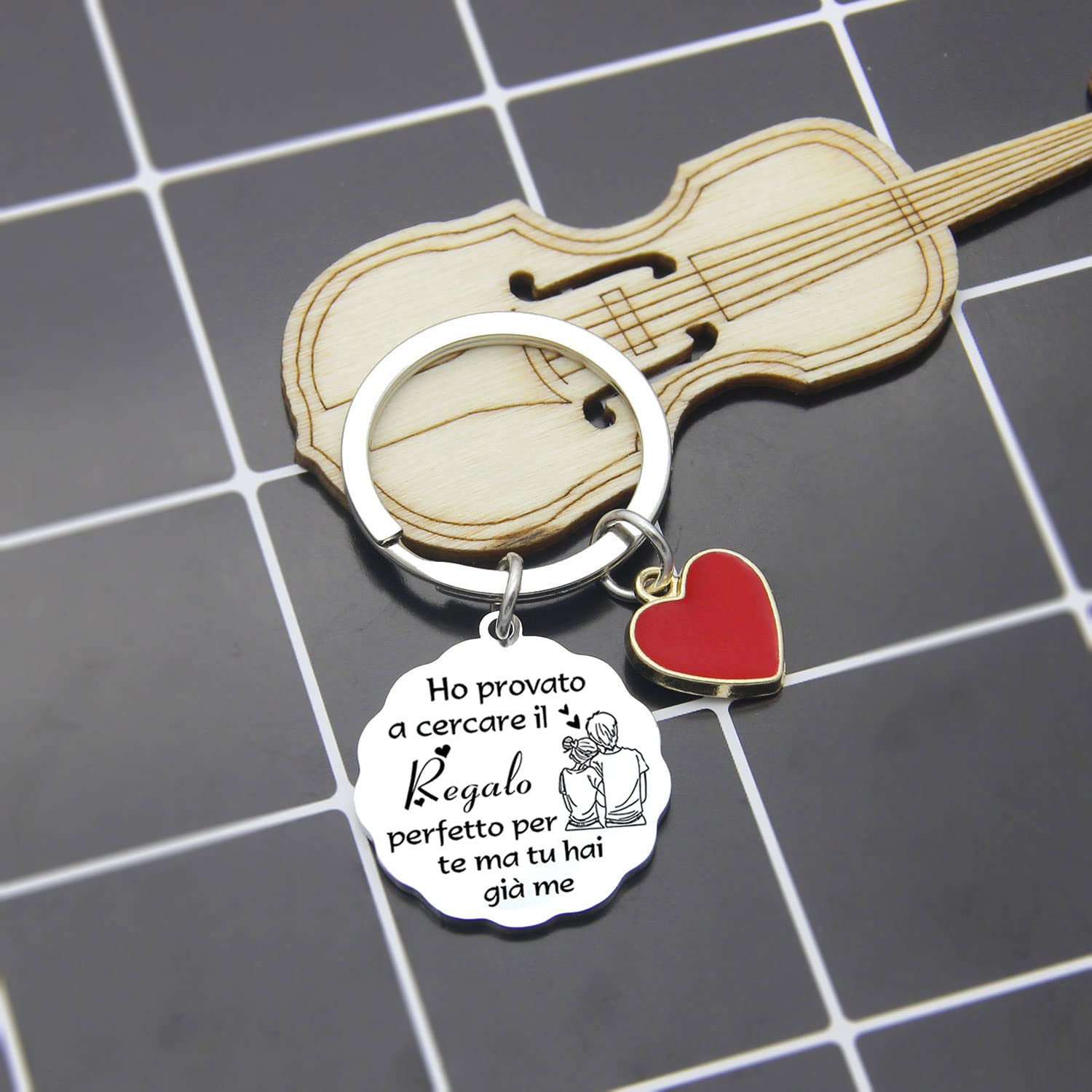 LUODAN Regalo San Valentino Portachiavi idee Regalo per Anniversario Portachiavi Coppia Regalo Fidanzata Fidanzato lei lui Regalo Coppia romantico portachiavi moglie marito Regalo Compleanno