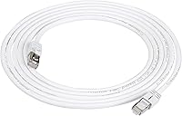 Vista 6 de Yaxa Basics - Cable de conexión Ethernet RJ45 Cat 7, 10 Gpbs de alta velocidad, 600 MHz, con doble blindaje, 1,5 m, blanco