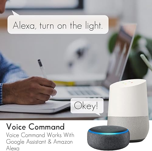 Miniatura 7 de mw Lighting BR30 - Bombilla inteligente funciona con Wi-Fi RGBW que cambia de color, bombillas LED compatibles con Alexa y Google Home Assistant,