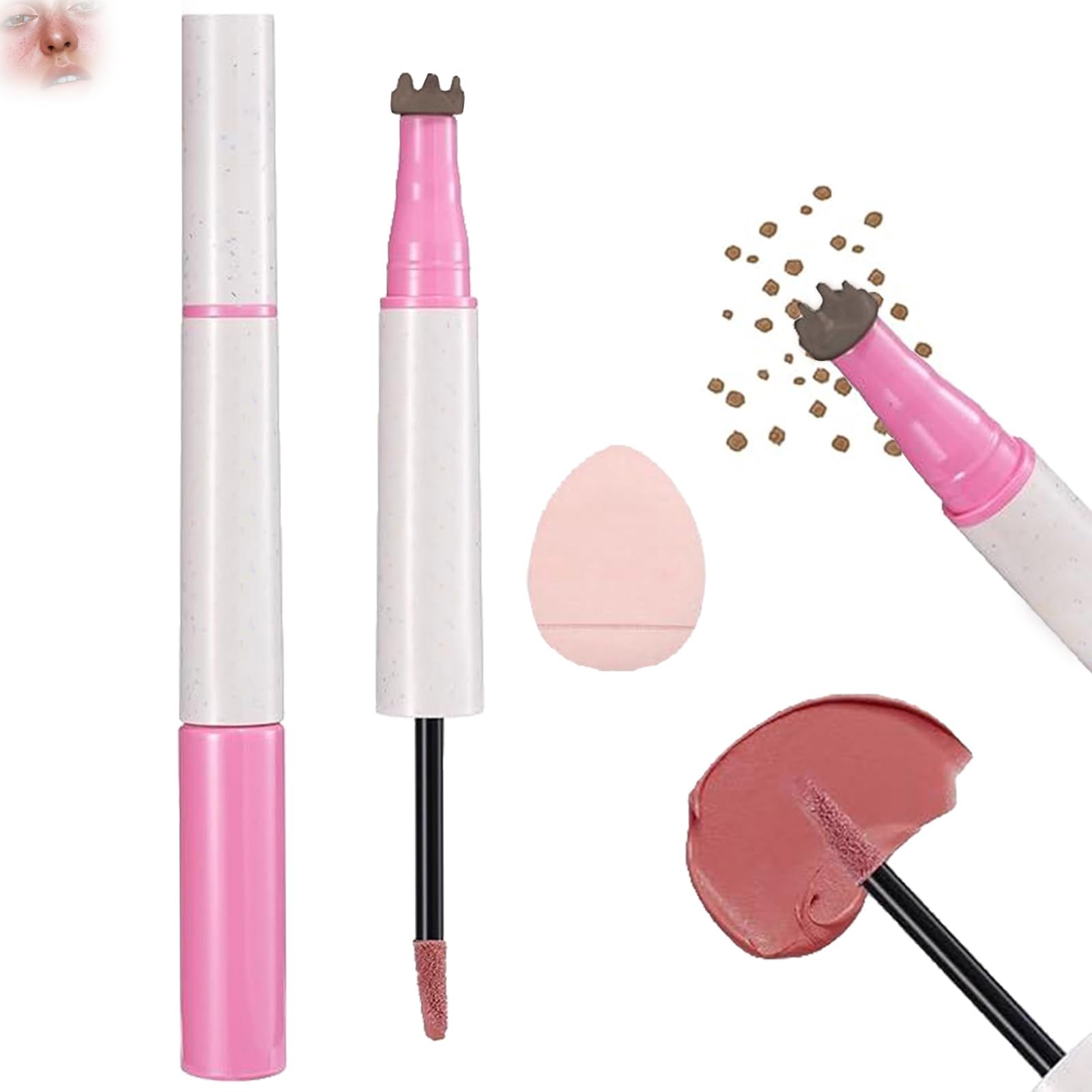 Liquid Blush Pen with Dual Sponge Tips for Natural Rosy Glow Application