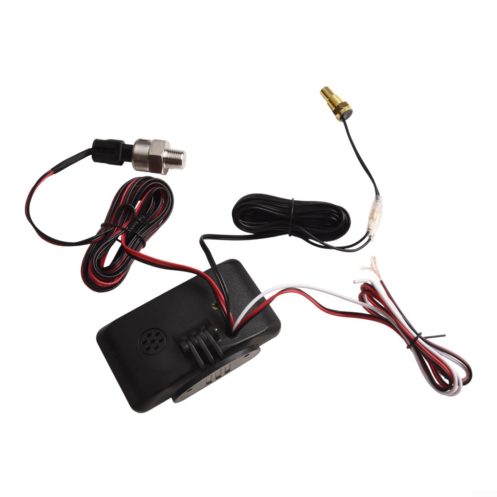 Manometro digitale LCD 4 in 1 per auto con misuratore di pressione dell'olio, visualizzazione della temperatura dell'acqua, indicatore del livello del carburante e voltmetro, ampia gamma 9-39 V