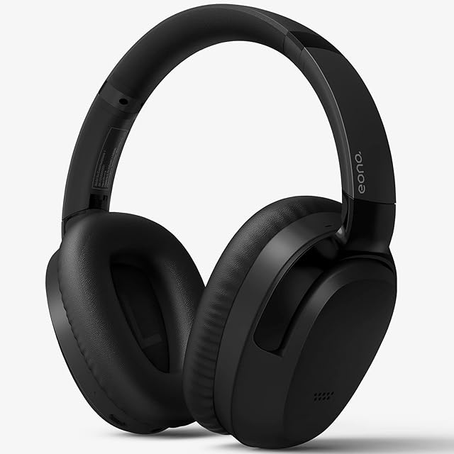 Amazon Brand - Eono Active Noise Cancelling Headphones - ANC Eonoheadphone 1 Wireless Over-Ear Bluetooth Headphones with Mic, Multiple Modes, 40H Playtime, Comfortable Protein Earcups(Black)