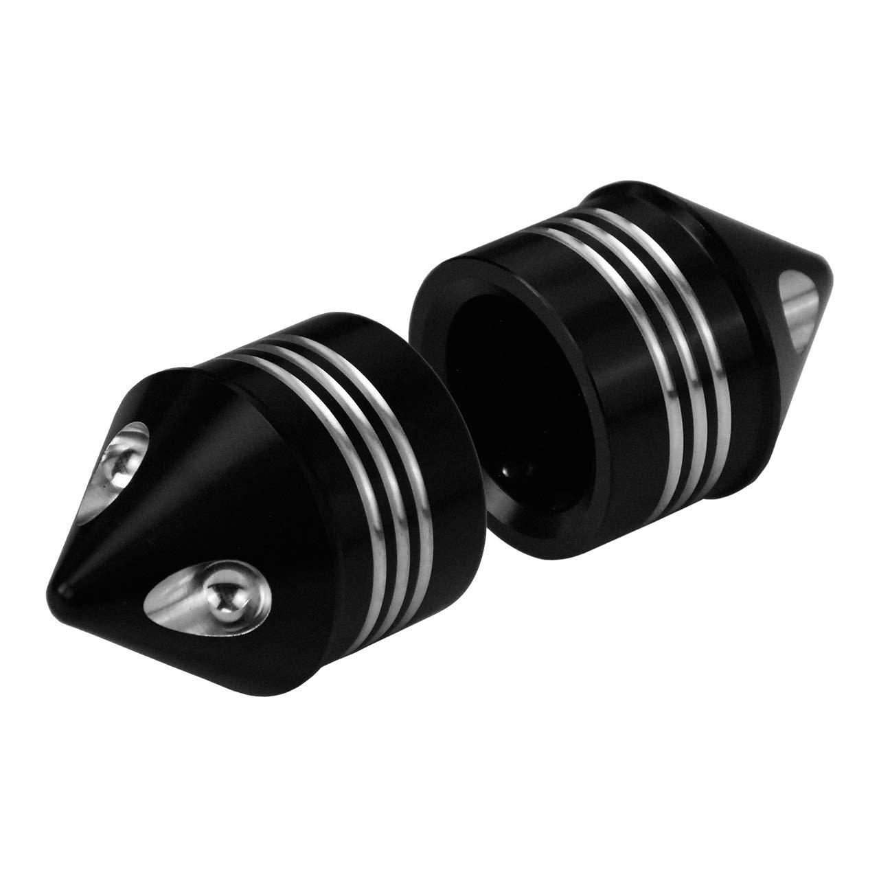 Coperchio del Dado Dell'Asse Anteriore del Motociclo Tappi Dell'Asse Set Adatto per Harley Sportster Xl 1200 Dyna Softail Fat Boy Touring Street Road Electra Tri Glide 2 Pezzi Nero