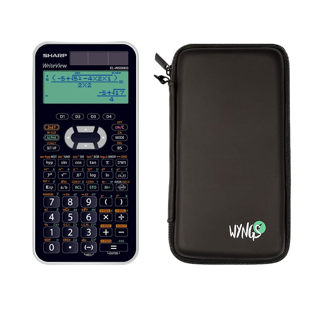 Sharp EL-W550XG inklusive Schutztasche von WYNGS in Schwarz - Basic Set