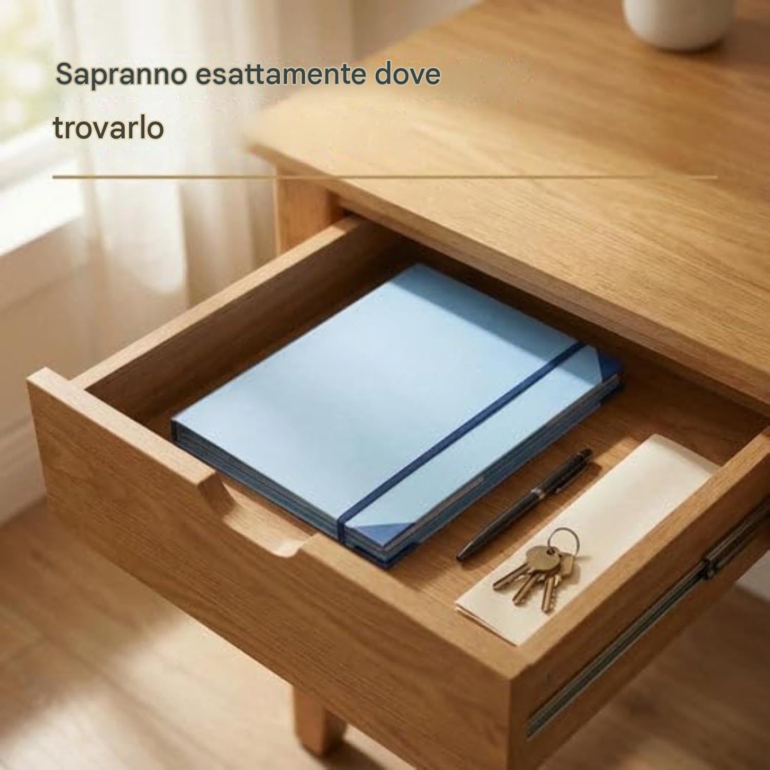 Nevarium Cartella Capitolo finale - Organizer per documenti importanti (Beige)