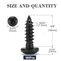Vista 32 de Tornillo de madera #7 x 3/4 pulgadas, 100 unidades, 18-8 (304), cabeza de acero inoxidable, tornillos autorroscantes rápidos para paneles de yeso