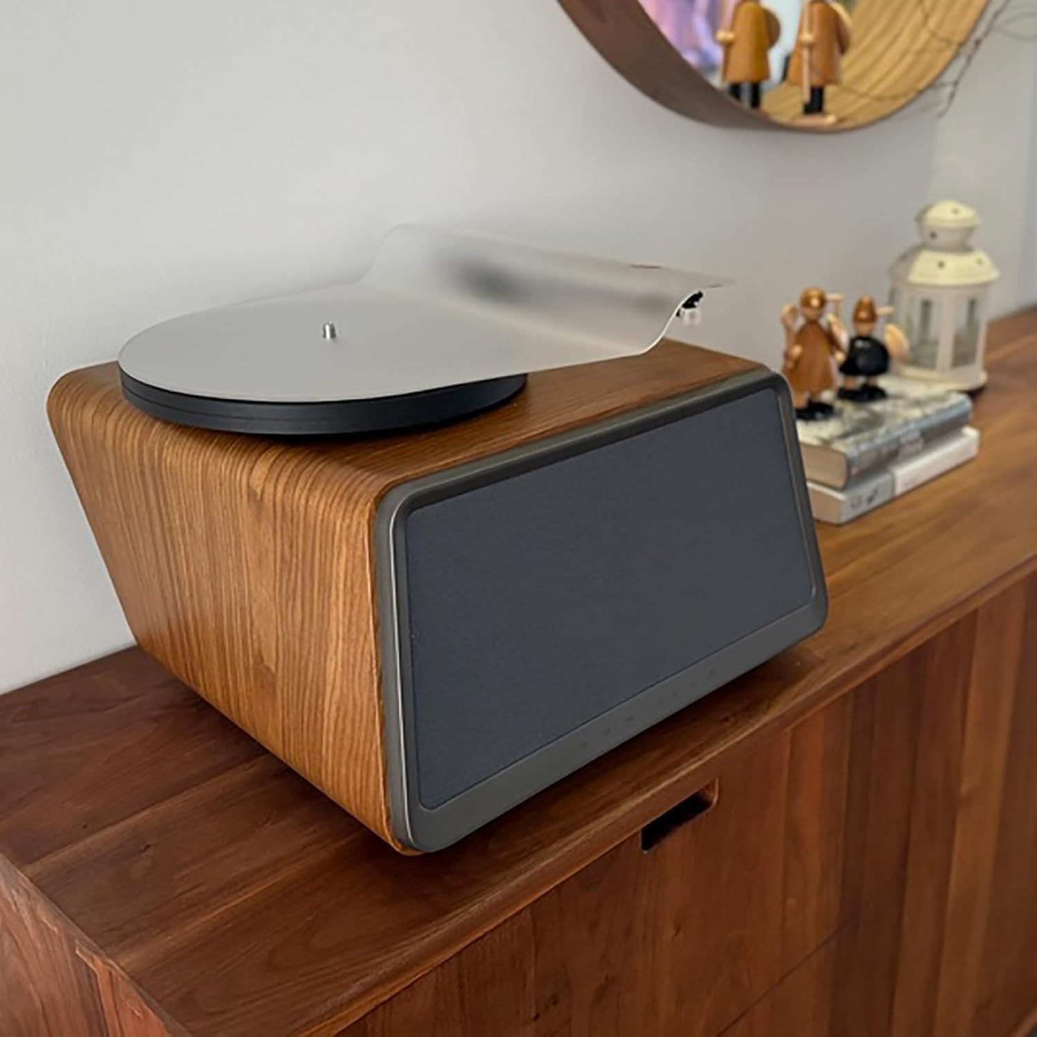 Copertura antipolvere universale per giradischi in acrilico satinato, 35 x 30 cm, blocca efficacemente la polvere, protegge i dischi in vinile e migliora la qualità del suono per giradischi