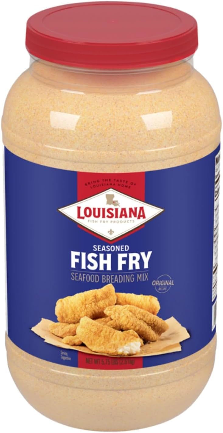 Louisiana Seasoned Fish Fry Seafood Breading Mix One Gallon