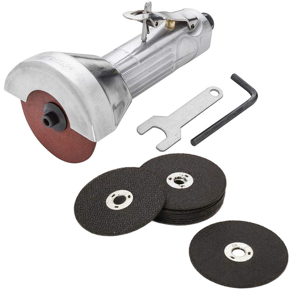Tooltime. 3" (75Mm) Pneumatic Air Rotary Cut Off Tool With 11 X 3" Metal Cutting Discs
