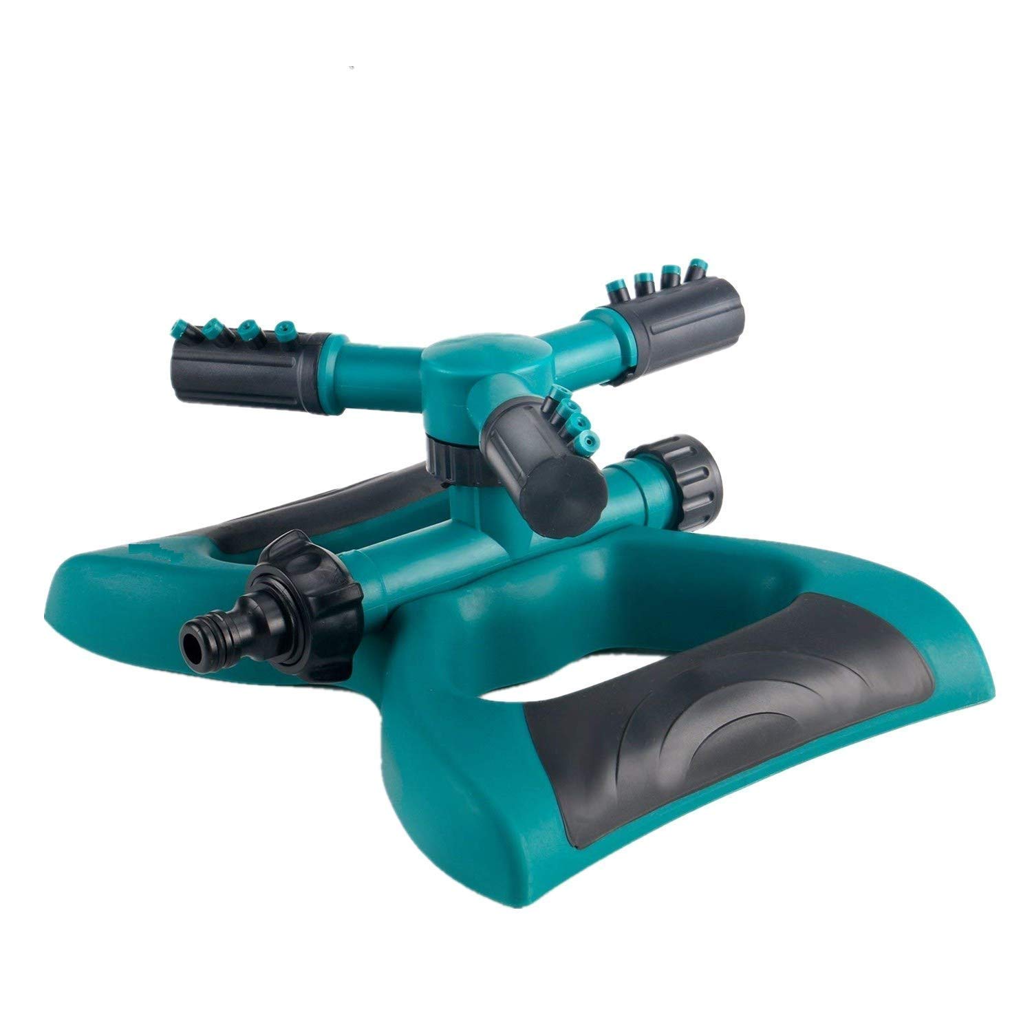 BIGXENAutomatic 360° Lawn Sprinkler 3 Arm 4 Nozzle for Watering Garden Plants/Pipe Hose Irrigation Yard Water Sprayer Leak Free Design {Multi}