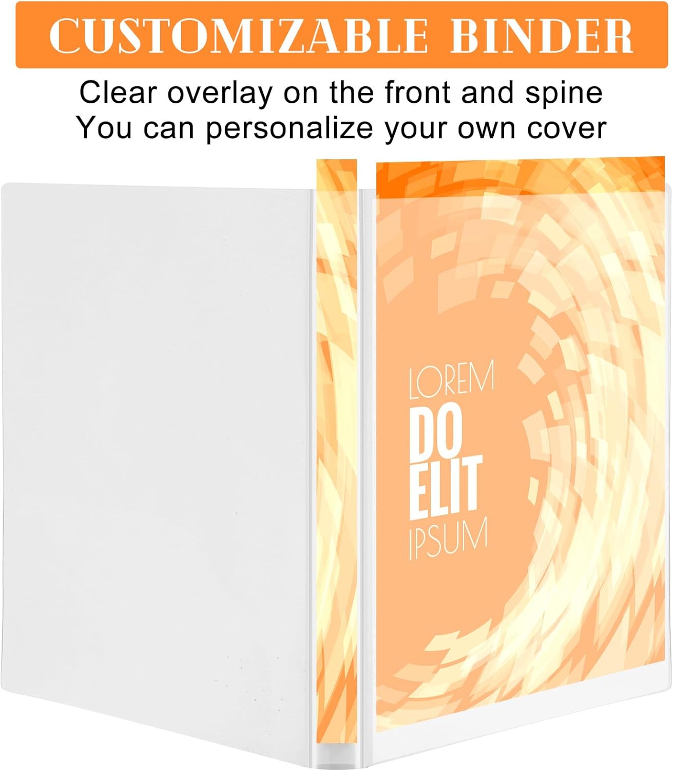 Fulmoon 24 Pcs 3 Ring Plastic Binders Bulk with 2 Pockets Flexible Binder with Transparent View Cover Plastic Binder for Home Office(1 Inch,White)