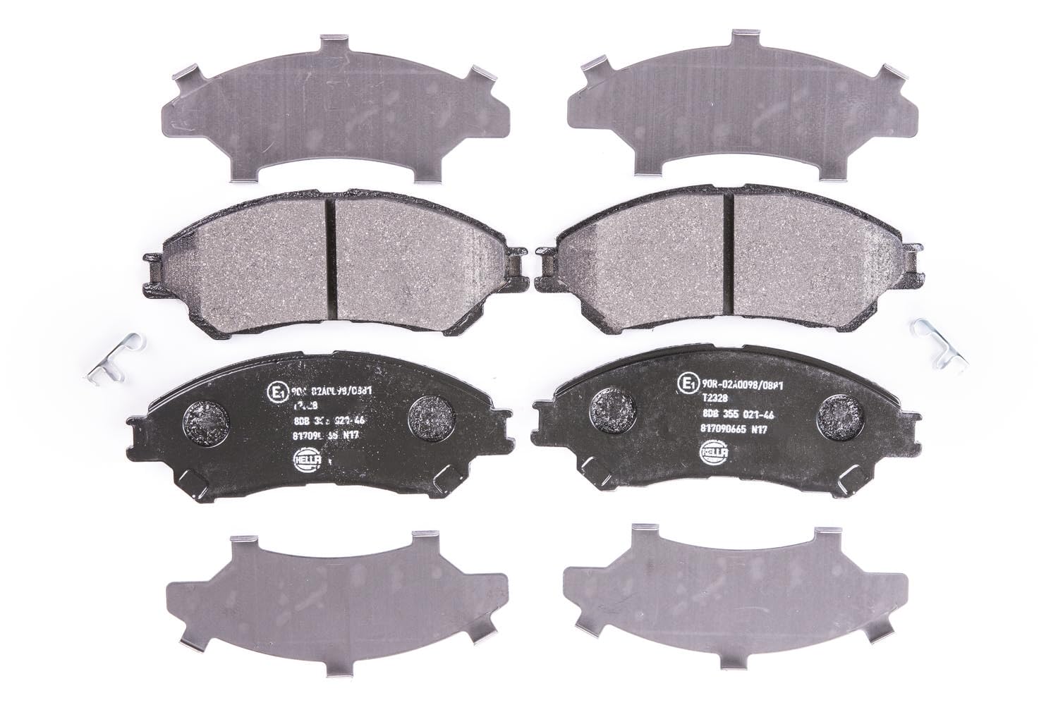 HELLA 8DB 355 021-461 Brake pad set - with acoustic wear warning - T2328 - for e.g. SUZUKI