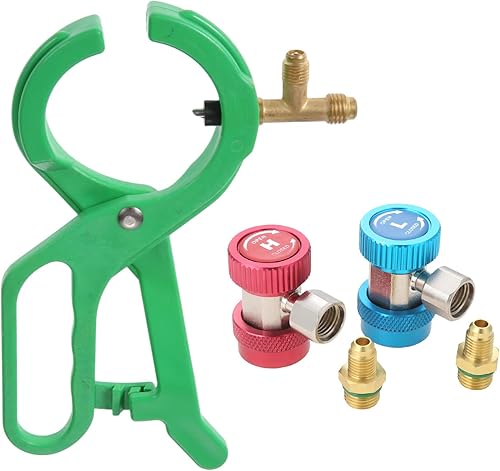 Mtsoonig R134A - Adaptador de acoplador rápido, R134A R22 R12, AC R134A, acoplador rápido ajustable alto y bajo con R22 R12 R502 a R134A Adaptador