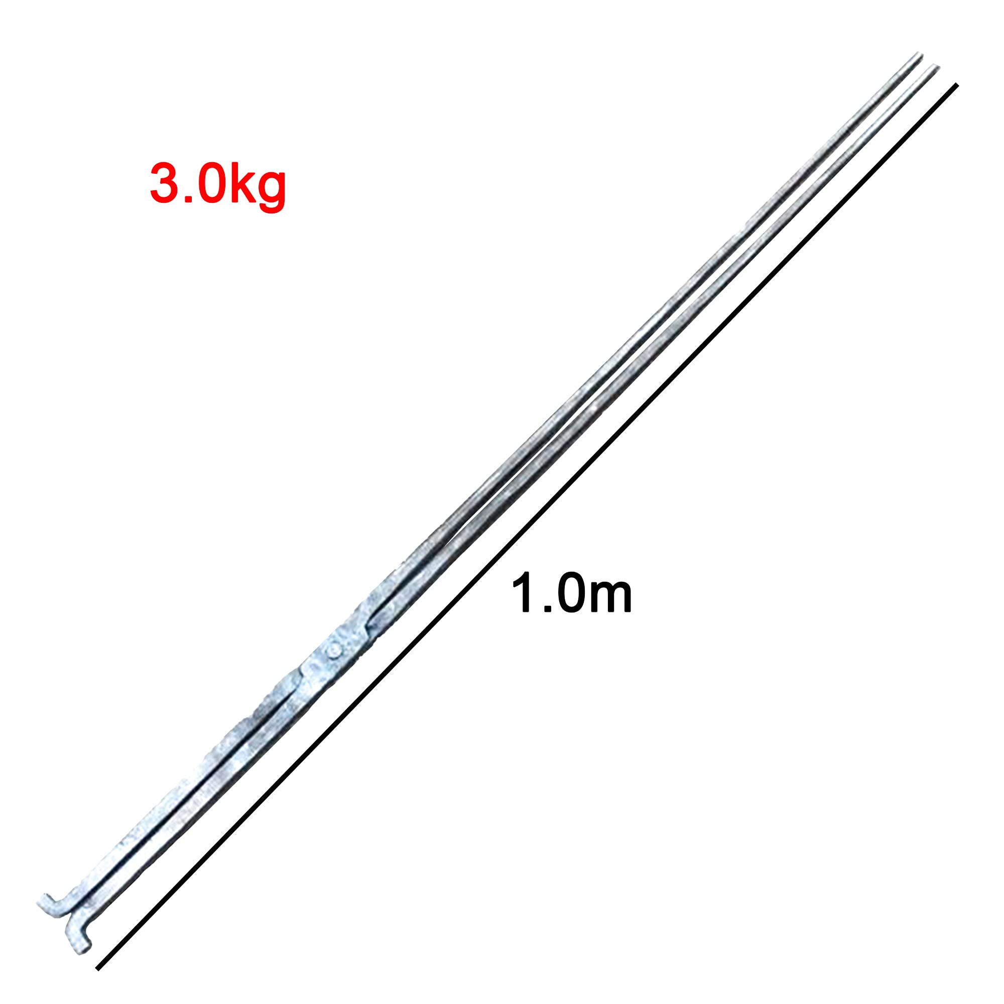 Tenaza de forja Pinzas de herrero Pinza para herramientas de herrero Forja de tornillo de banco de yunque 1.0m 3.0kg Tenaza de forja para Ingeniero Herrero