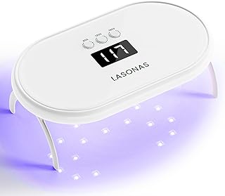 LASONAS UV Nagellampe 24W Profi LED Nagellampe mit 3 Timer Mini UV Lampe für Gelnägel Schnelltrockner Tragbare UV LED Lampe für Nägel für Home & Salon
