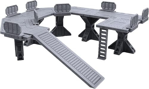 EnderToys Campo de escaramuza industrial de nivel medio, escenario de terreno para Necromunda, equipo de matar, compatible con Sector Mechanicus,