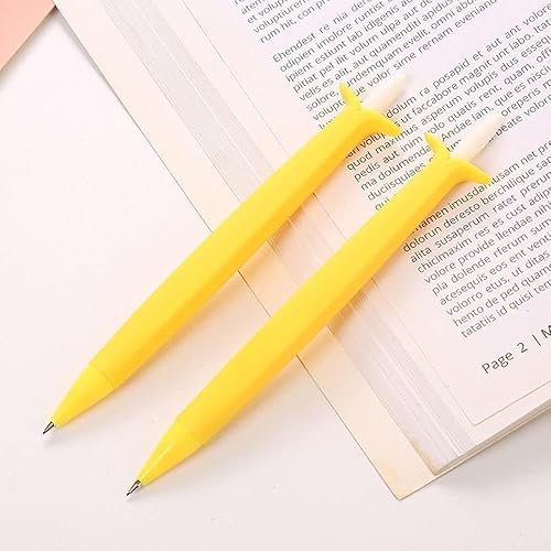 Miniatura 1 de Lápices mecánicos Kawaii de plátano amarillo, bolígrafos retráctiles, bolígrafos automáticos creativos, artículos de papelería escolar, suministros