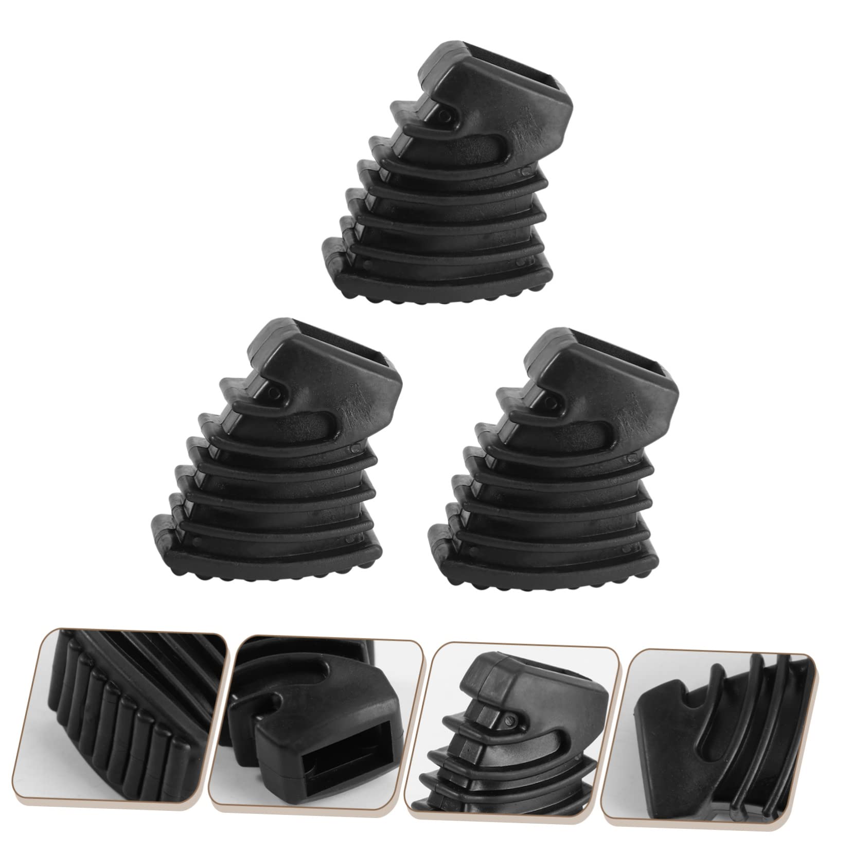ibasenice 6pièces Caoutchouc Pour Support De De Sol Pour Support De Cymbale Accessoires De Percussion Noir