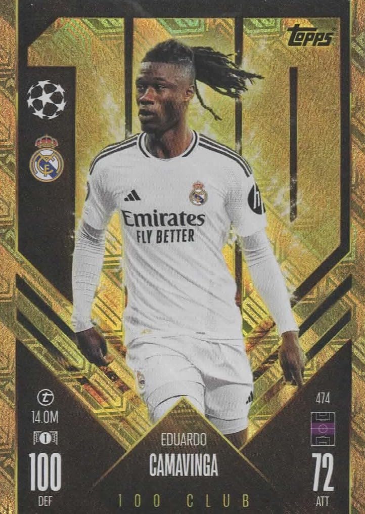 TOPPS サッカーカード MUSEUM COLLECTION MEANINGFUL MATERIAL EDUARDO CAMAVINGA STADE RENNAIS 17/75 #MMR-EC 送料無料 中古 IT1 2022-23 topps Match Attax UEFA CL Eduardo Camavinga