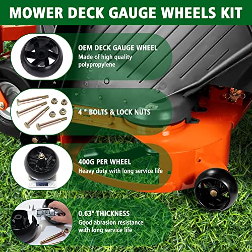 image for CheeMuii 4 Pack Deck Gauge Wheels Kit Fit for Most 42