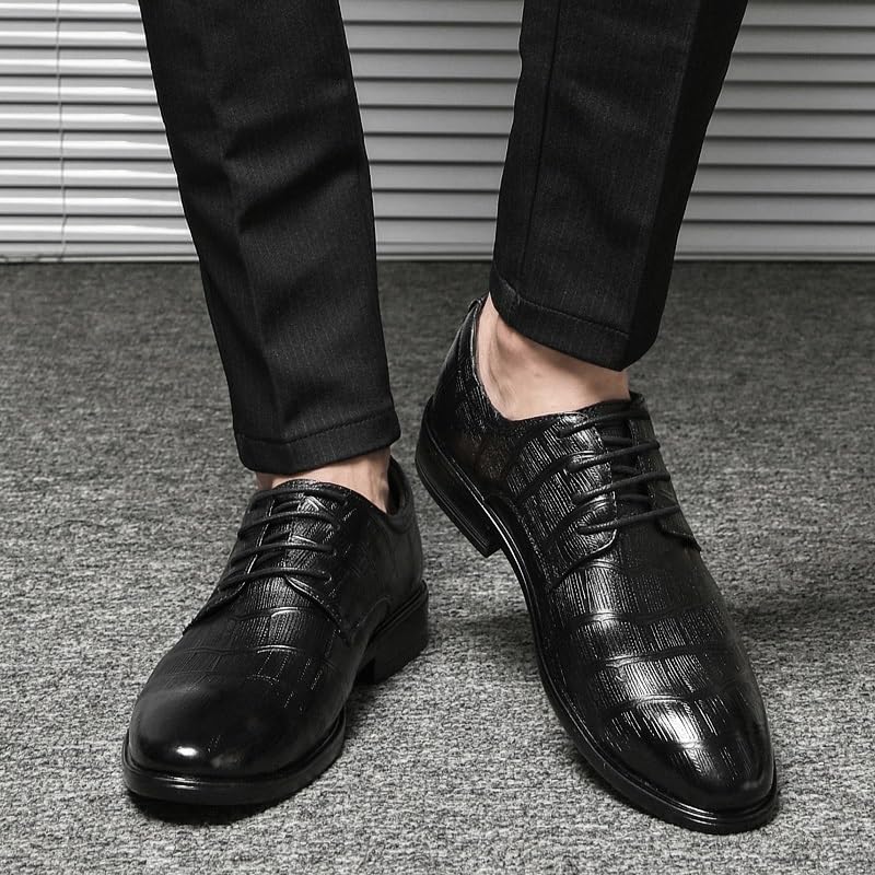 Mens Comfortable Dress Shoes Men's Fashion Pointed Toe Dress Shoes Men's Leather Shoes Business Dress Shoes All-Match Casual Shock-Absorbing Footwear Wear-Resistant Shoes3