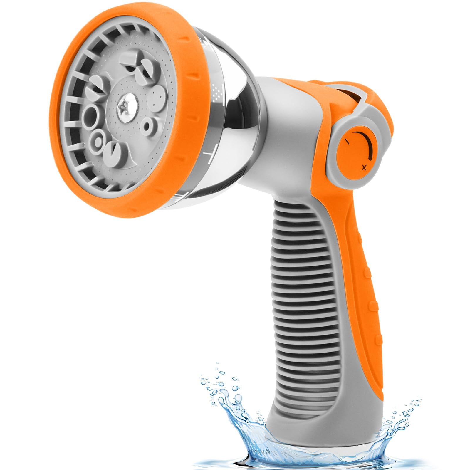 Heavy-Duty Hose Pipe Spray Gun, Leak-Proof Hose Spray Gun with 10 Patterns and Water Flow Control, High Pressure Garden Hose Nozzle for Watering, Washing Car, Cleaning — view 9