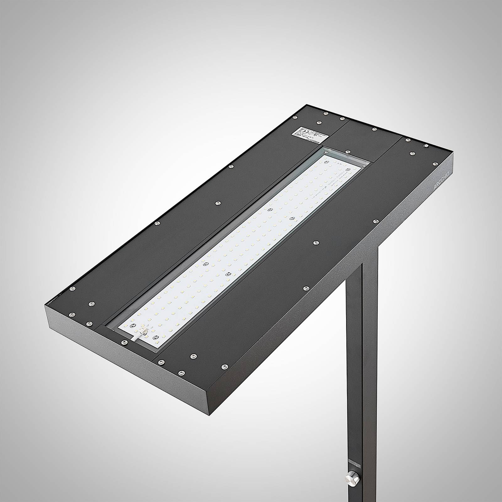 Arcchio Lampade da terra per ufficio dimmerabile con sensore di movimento (Moderno) colore Nero, in Alluminio ad es. Studio & Ufficio lampadina inclusa Lampada lampada