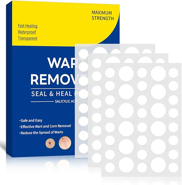 Uosfsrr Wart Remover Patches,Quick and Effective Hydrocolloid Waterproof Skin Care Stickers for All Kinds of Skin Safe Effective Treatment for Women Men GT01 144PCS (1) (1)