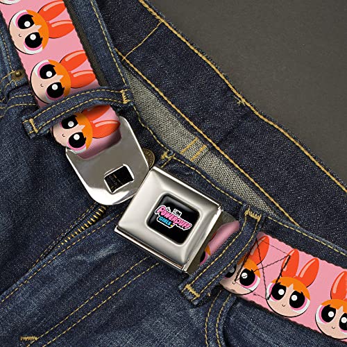 Warner Bros. Animation Belt, Seatbelt Buckle Belt, The Powerpuff Girls Blossom Face Close Up Pink, Adjustable2