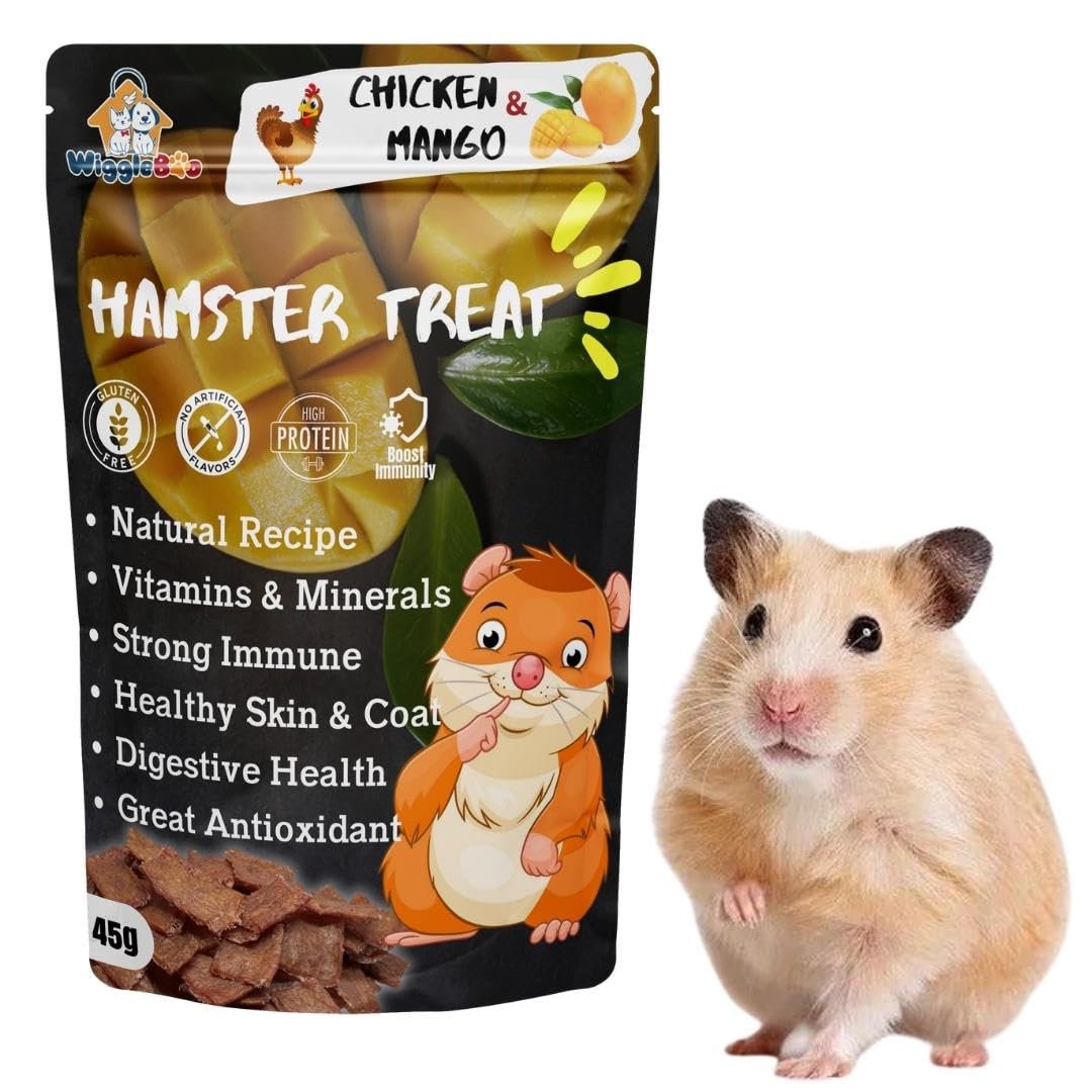 WiggleBoo Chicken & Mango Hamster Treat | Protein Rich | Fiber Rich | Crunchy Healthy Snacks | 100% Natural | 30g (45 Grm) (B0C62CBHBG) Amazon Price History, Amazon Price Tracker