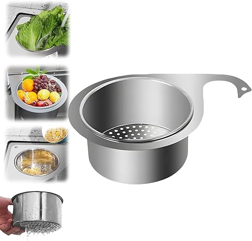 Cesta coladora de fregadero de cisne de acero inoxidable, 2025 nuevo colador de drenaje multifuncional para fregadero de cocina, cesta de filtro