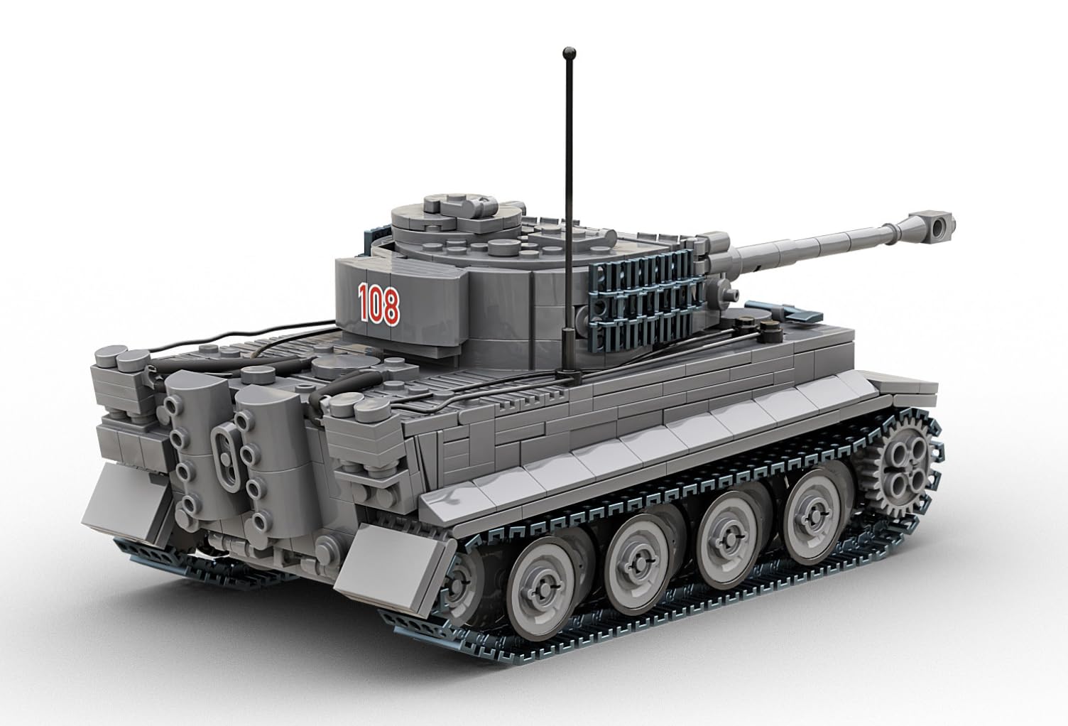 Buildarmy WW2 Germania Tiger 1 Tank 1:33 Costruzione Mattoni Kit