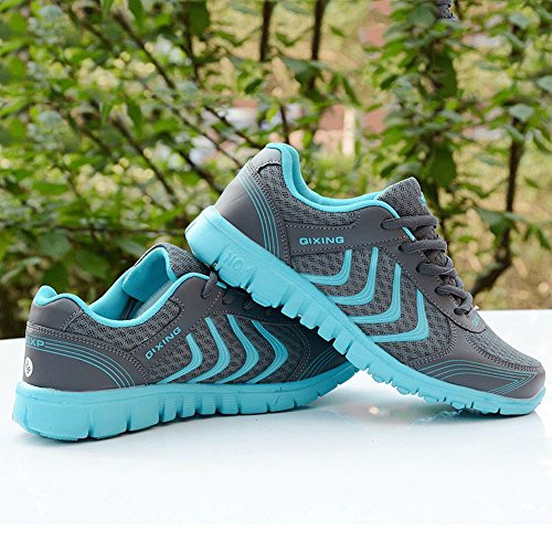Alicegana Women's Breathable Mesh Tennis Athletic Lace up Fashion Walking Comfort Lightweight Running White Sneakers Sports Shoes - Thumbnail 3