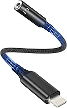 bakibo Lightning to Jack Adapter 3.5mm [MFi Certified], Supports Microphone Calls and Online Controls Adapter Headphones i Phone Headphones for i Phone 14/13/12/11/X/8/7/Pad/i-OS, Black