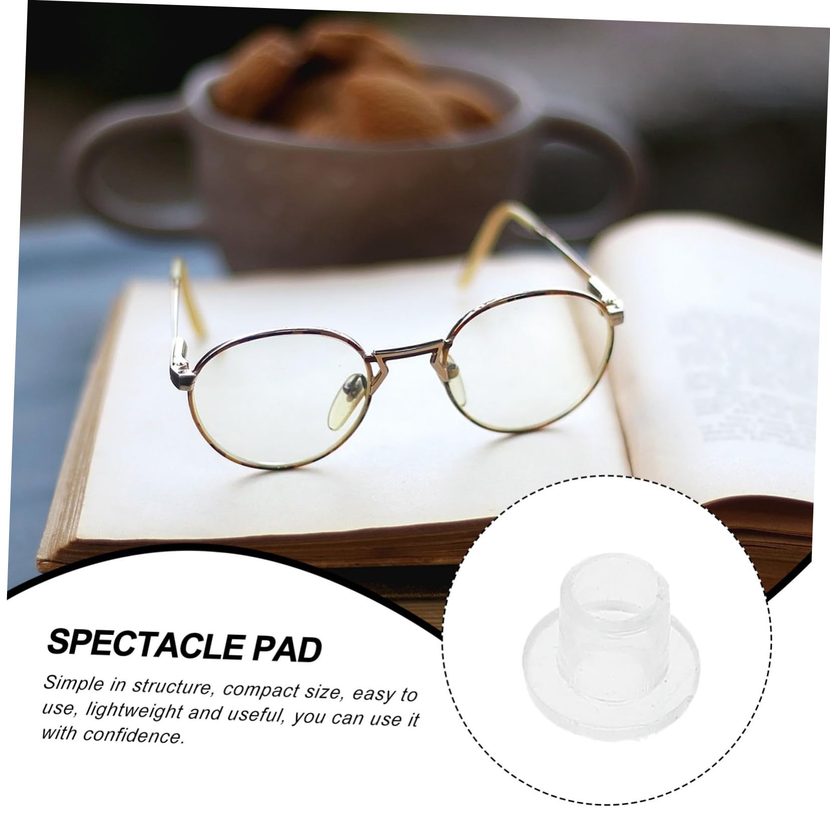 FRCOLOR Ergonomic Glasses Nose Pads 2 Bags Glasses Parts Convex Gaskets Easy Install Plastic Gasket for Eyeglasses