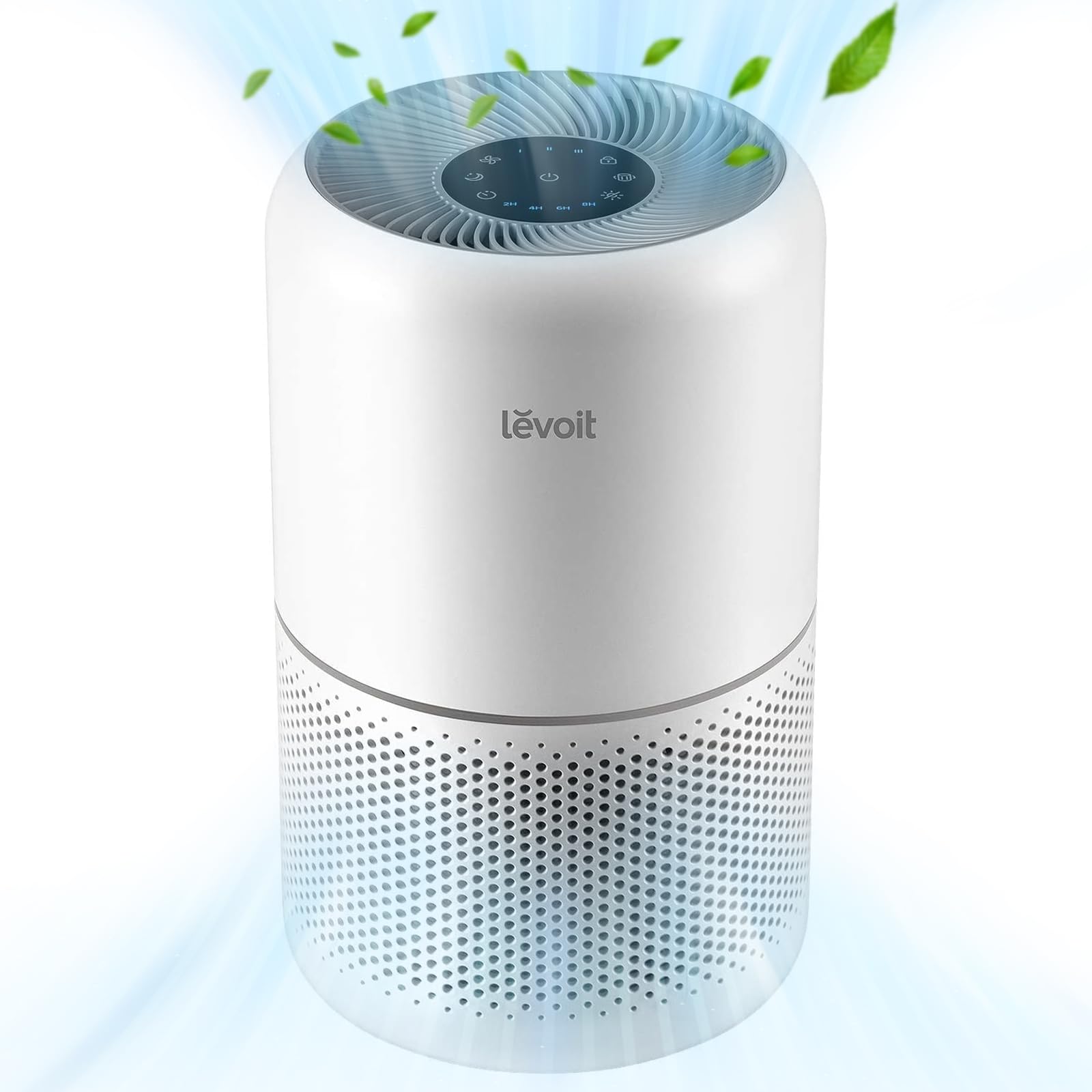 LEVOIT Air Purifiers Large Room Bedroom Home Up to 1073 ft², 4 Customized Replacement Filter Remove Pollen Dust Pollutants Smoke Pet Hair, Air Cleaner with Sleep Mode and Timer, Core 300 White