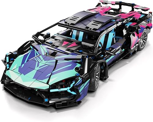 RiceBlock Champion Racing Car - Juego de construcción MOC 114, modelo de automóvil, regalos para niños, niños y adultos, colección 1314 piezas