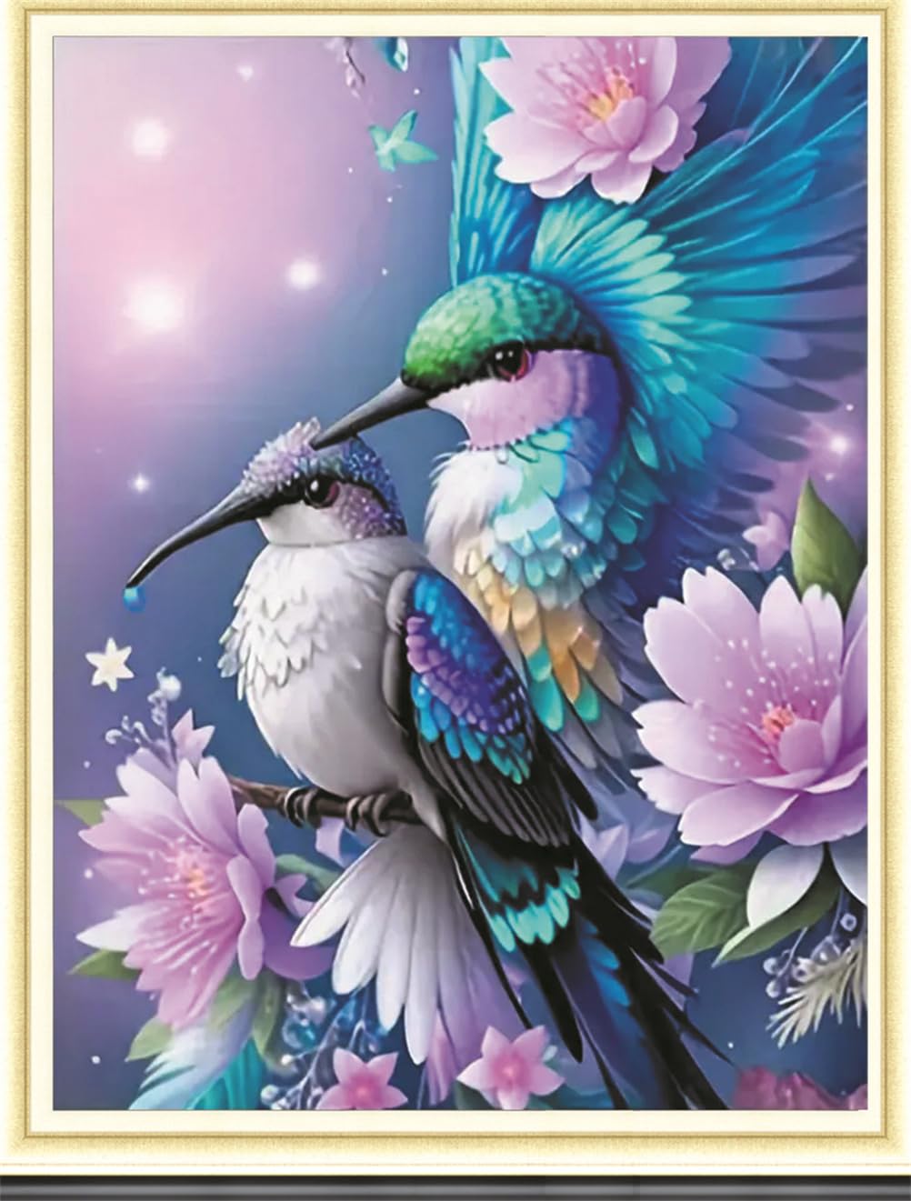 Meecaa Cross Stitch Kits 11 Count Stamped, Bird Flower Animal Embroidery Kit with Accessories Pre Printed (36CMx46CM) (Bird)