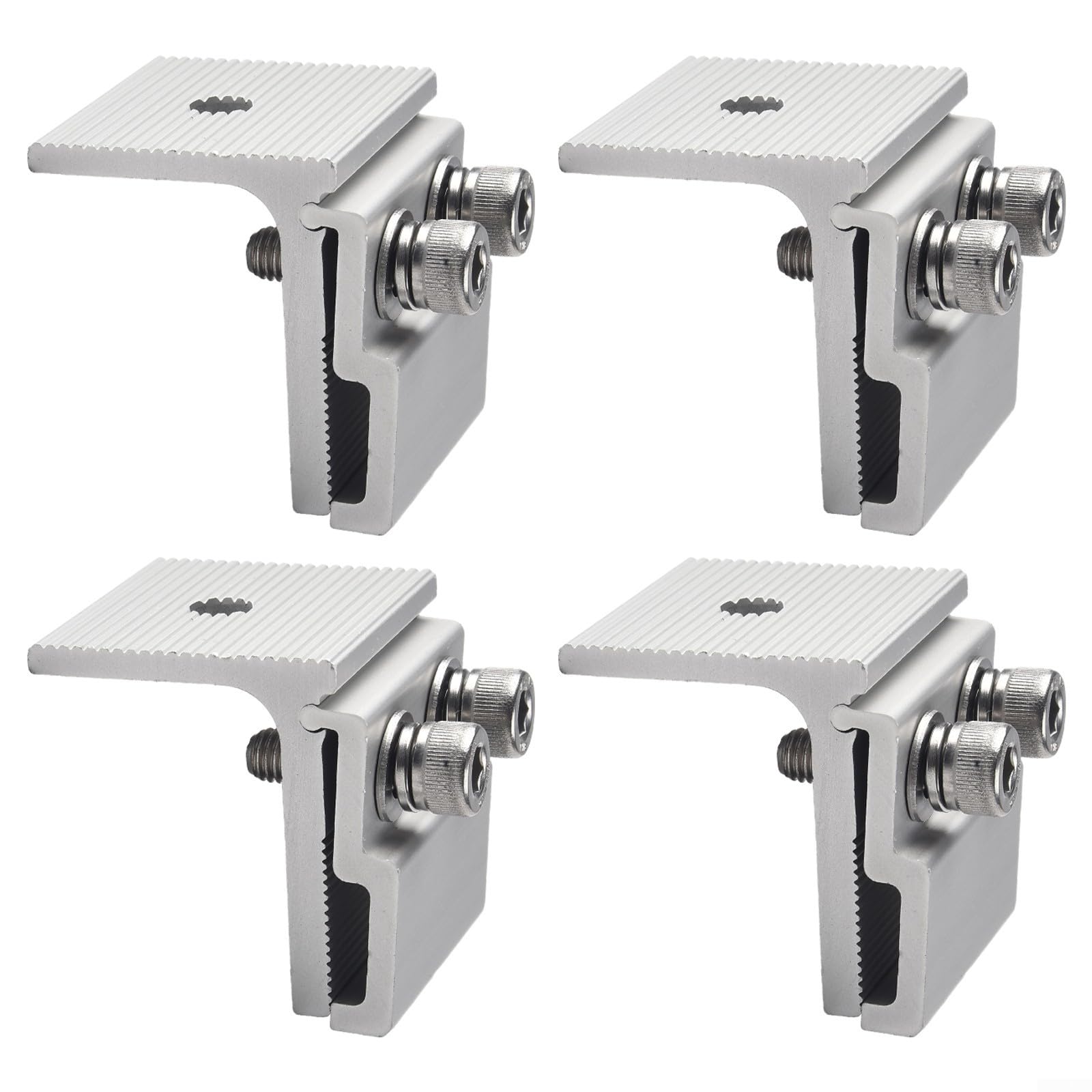 Lot de 4 colliers de serrage de toit, pinces de couture debout pour câble chauffant, pare-neige, panneaux solaires
