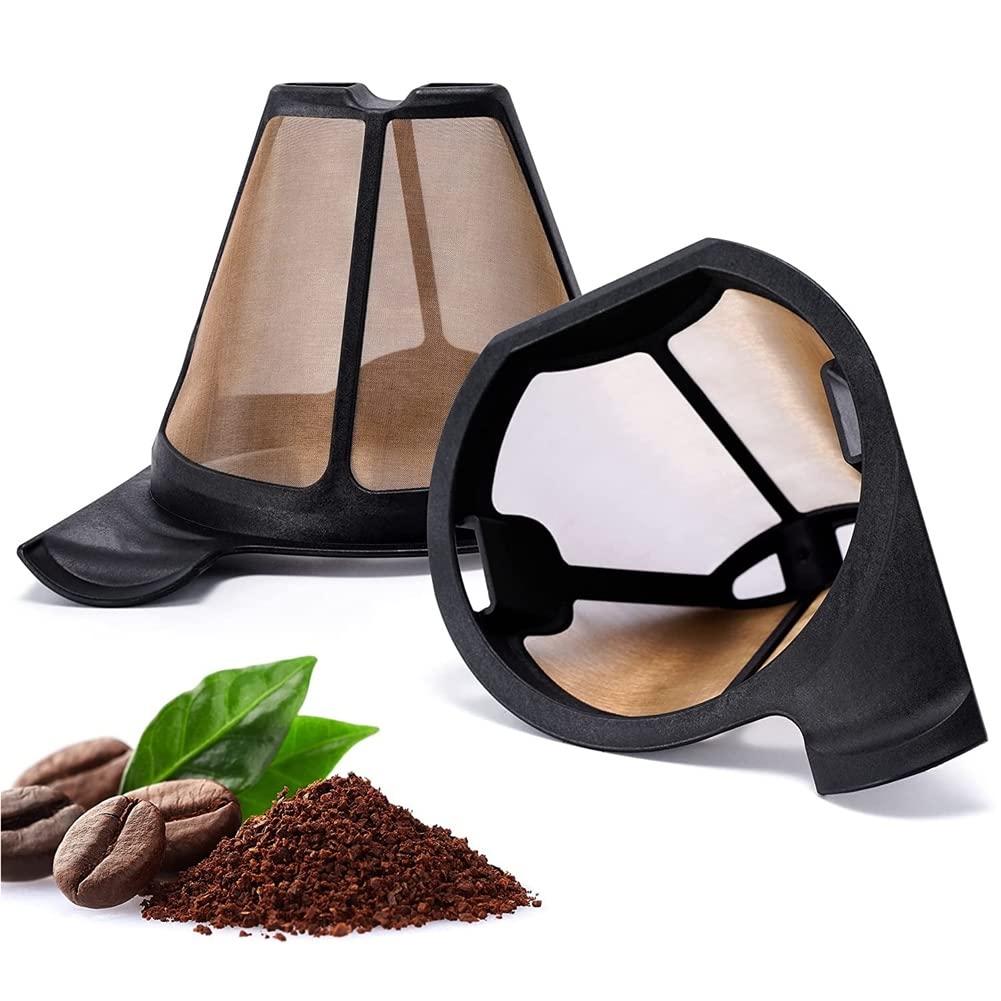 2 Filtri Caffè Permanenti In Acciaio Inox – N.4 A Cono – Compatibili Con Ninja, Cuisinart, Hamilton Beach